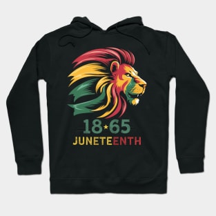 Juneteenth Men Women African American black lion 1865 king Hoodie